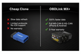 OBDLink MX+ vs cheap ELM327 clone comparison – why OBDLink MX+ is the better Bluetooth OBD2 scanner Australia